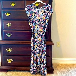 Abercrombie and Fitch Floral Wrap Midi Dress